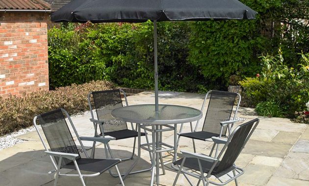 Kingfisher Garden Dining Set With Parasol 4 Seater in measurements 1000 X 1000