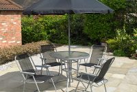 Kingfisher Garden Dining Set With Parasol 4 Seater inside dimensions 1000 X 1000