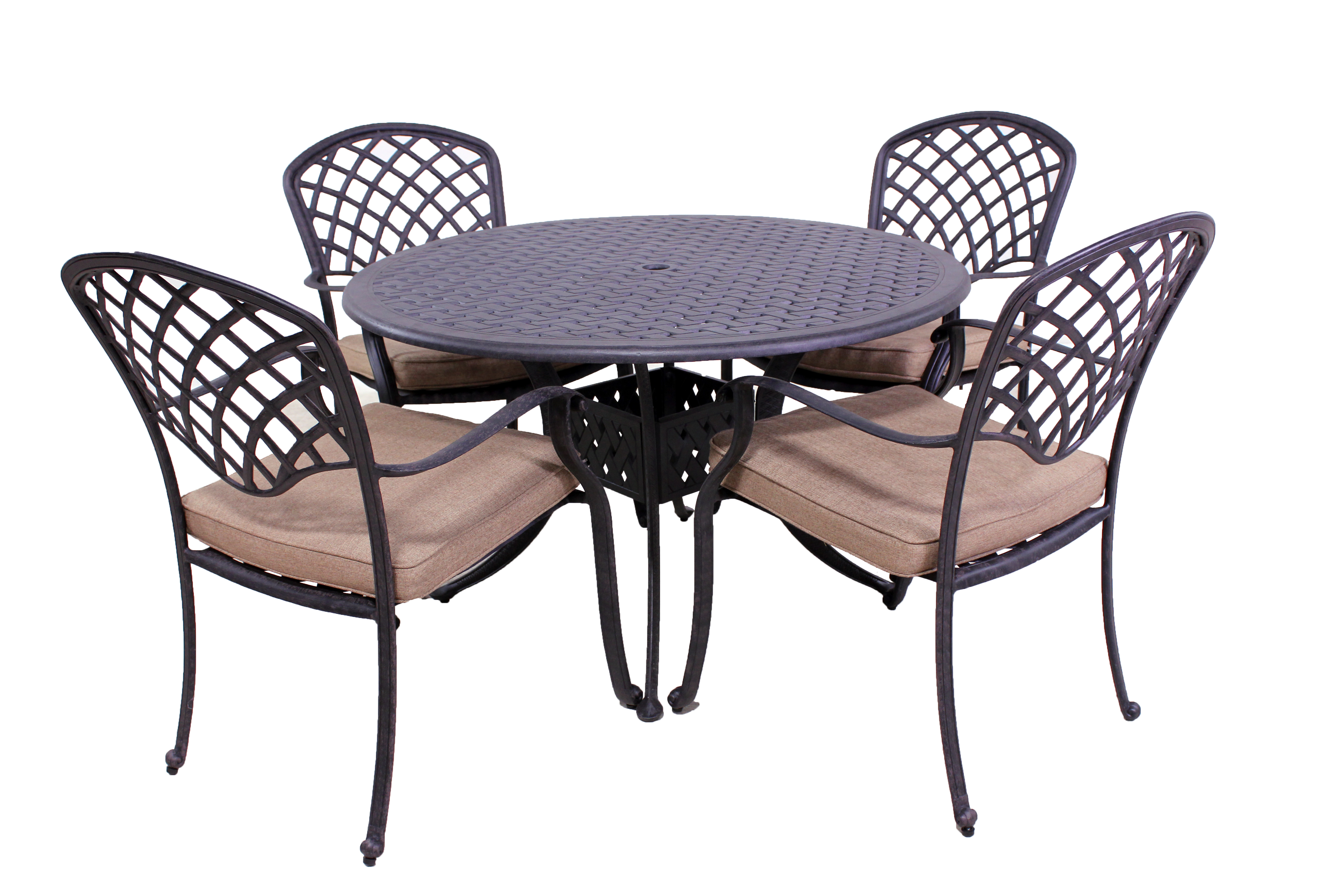 Kingston Collection 4 Dining Chairs And Le Terrace 42 Round Table for proportions 5184 X 3456