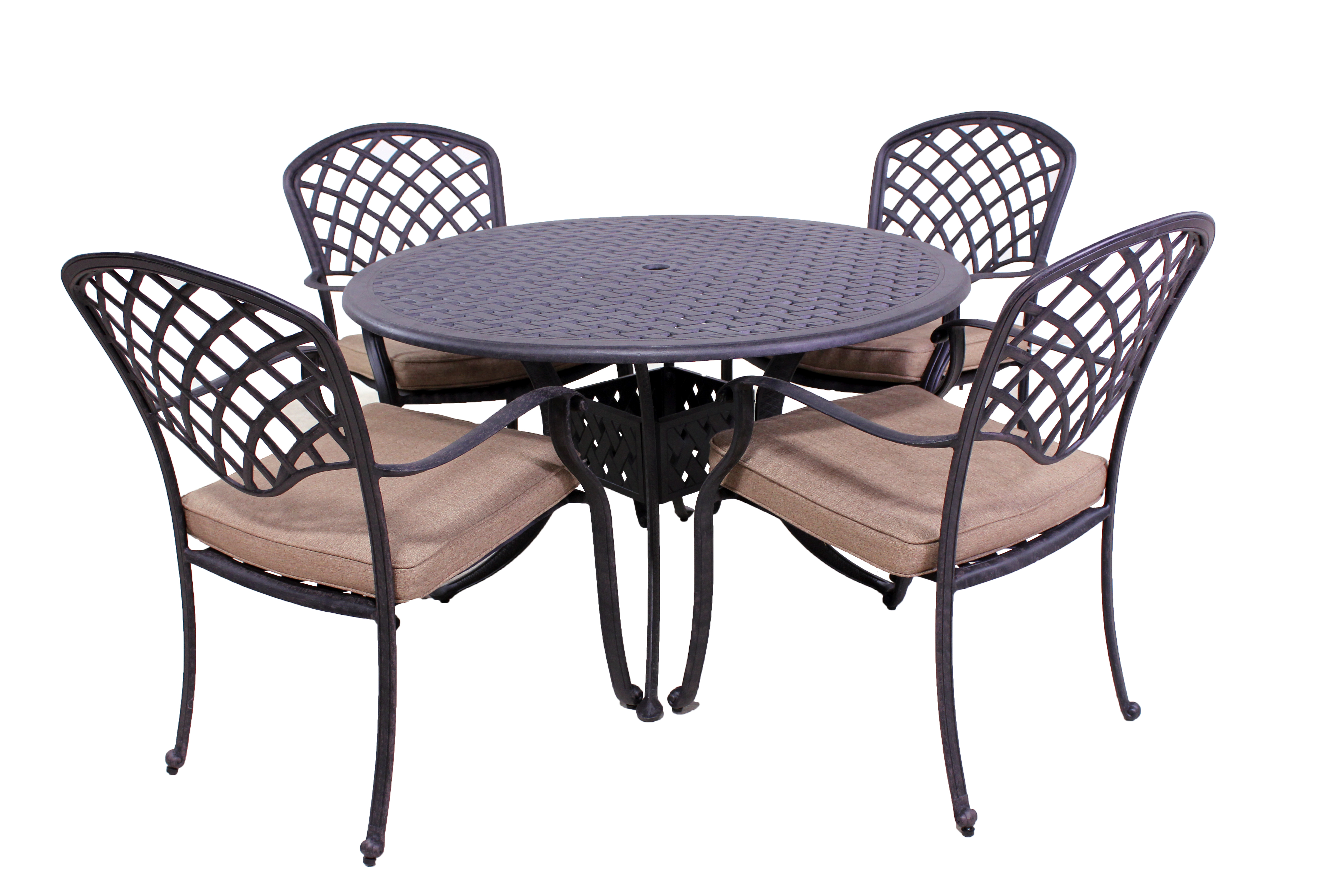 Kingston Collection 4 Dining Chairs And Le Terrace 42 Round Table within measurements 5184 X 3456