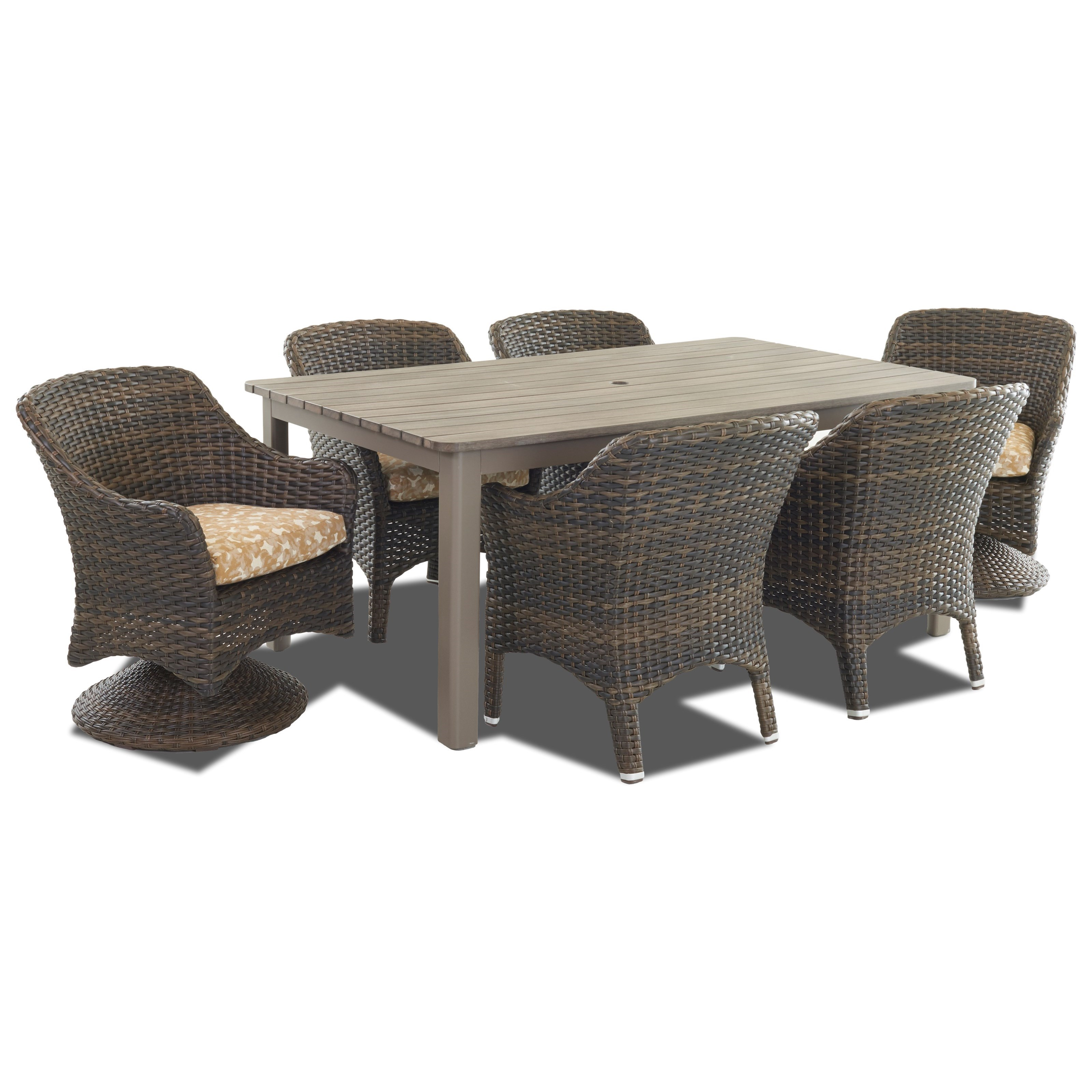 Klaussner Outdoor Mesa Seven Piece Outdoor Dining Set in size 3200 X 3200