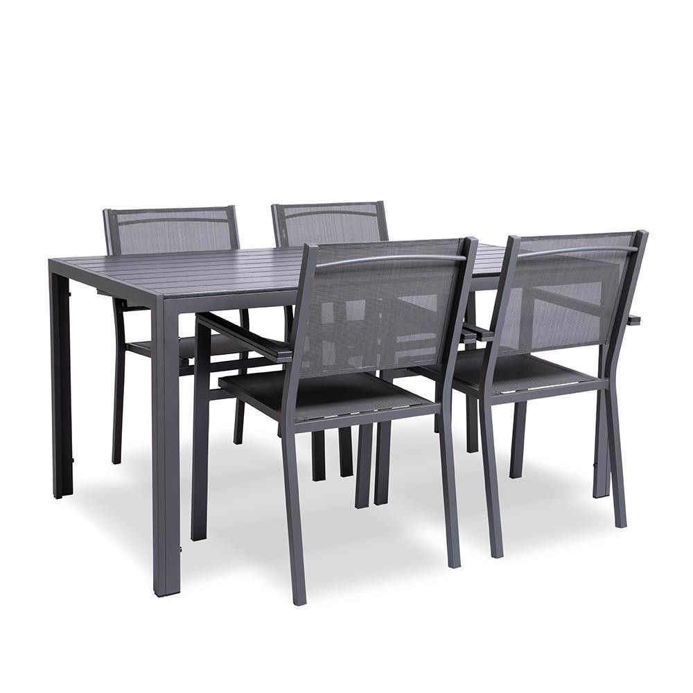 Ksp Madrid Outdoor Patio Table And Chairs Set Of 5 Grey for size 1000 X 1000