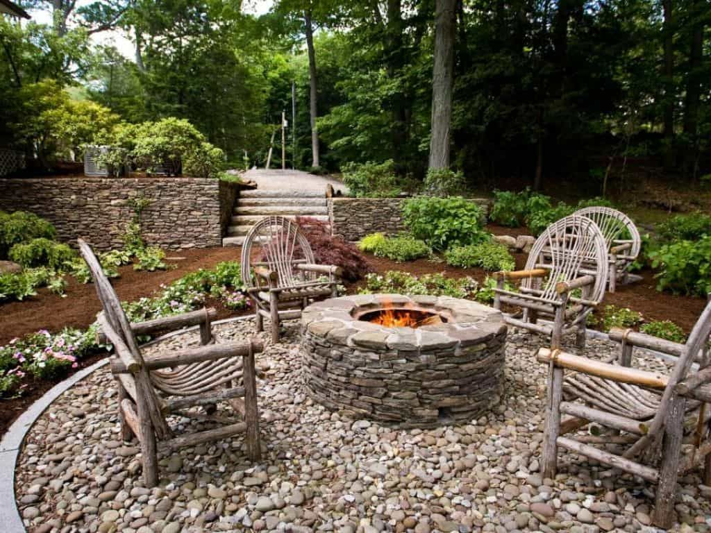 Landscaping Around A Fire Pit Fire Pit Backyard Fire Pit with regard to measurements 1024 X 768