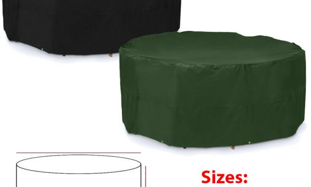 Large Round Outdoor Garden Patio Table Chair Set Furniture Cover throughout proportions 1000 X 1000