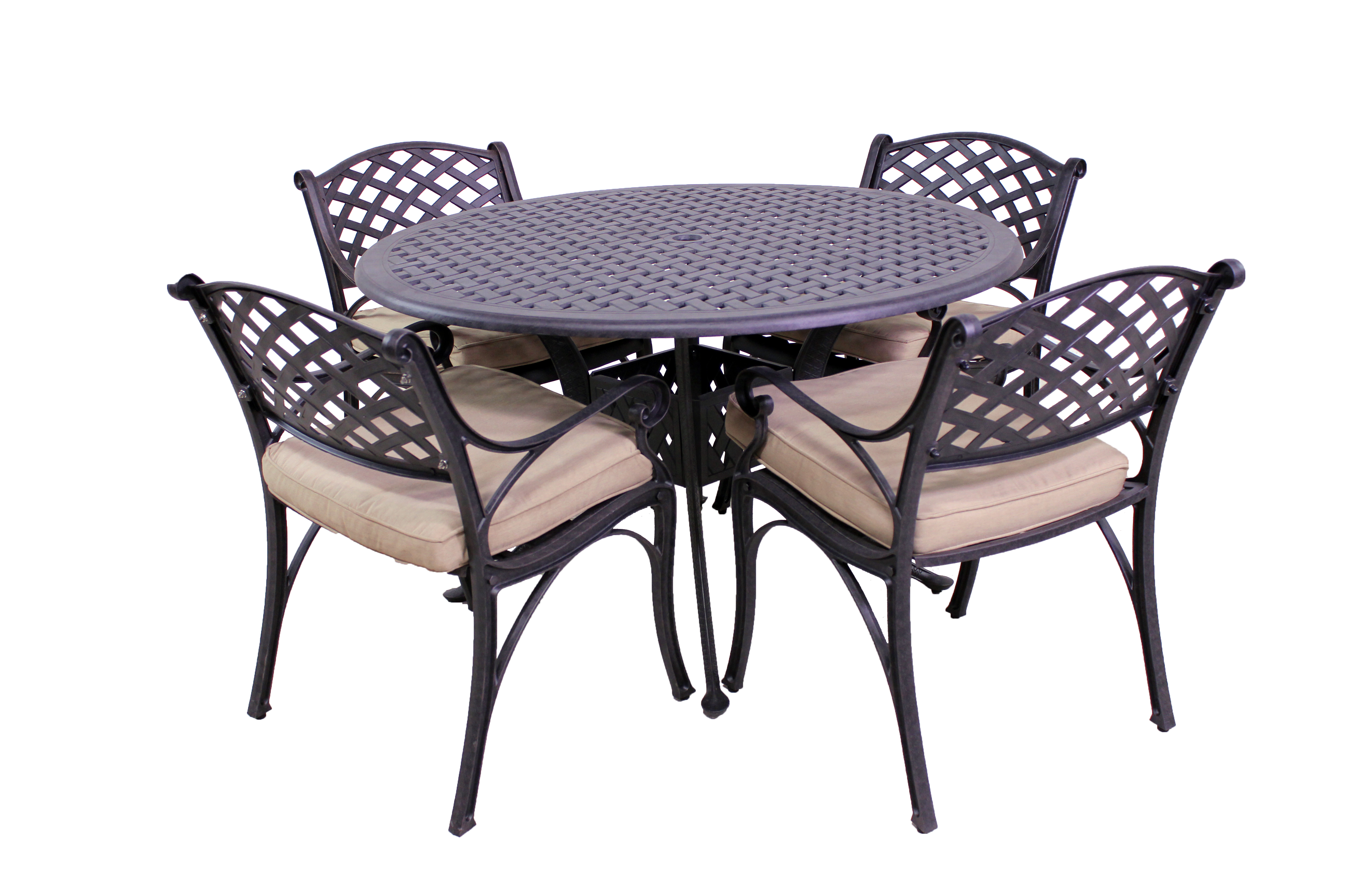 Le Terrace 4 Dining Chairs And Le Terrace 42 Round Table for proportions 5184 X 3456