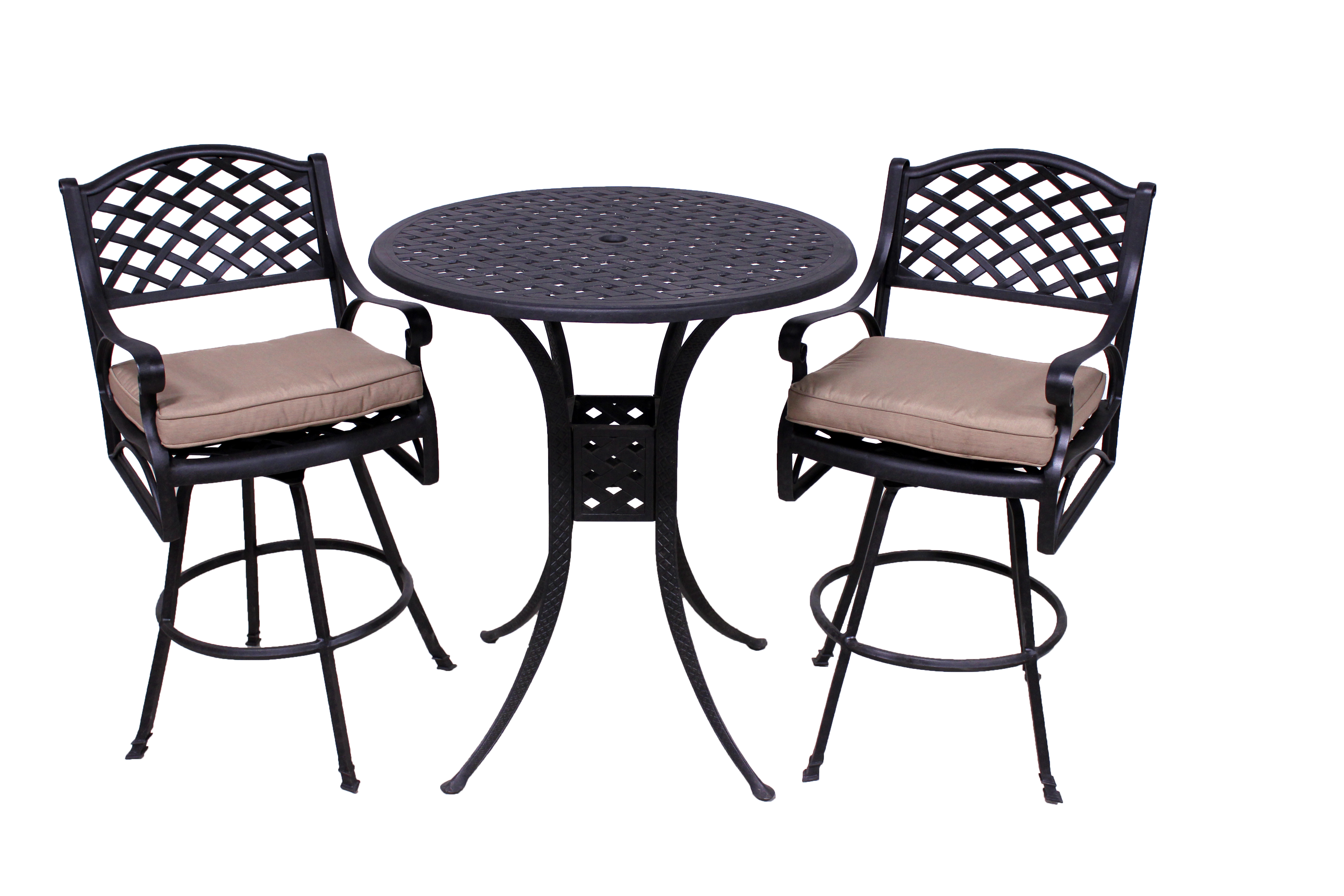 Le Terrace Collection 2 Barstools And Le Terrace 42 Bar Height Table with dimensions 5184 X 3456