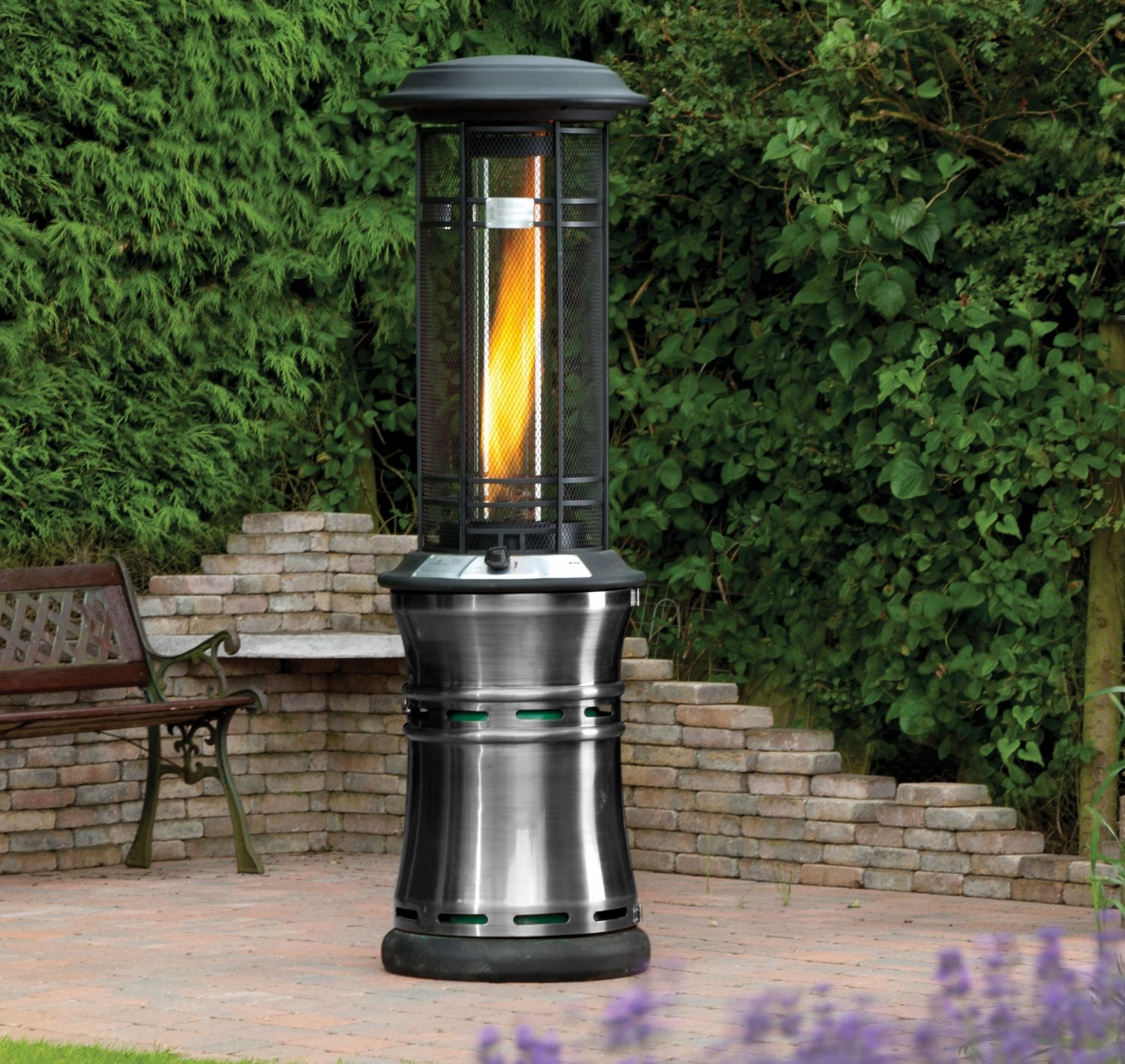 Lifestyle Santorini Flame Gas Patio Heater Gas Patio for proportions 1500 X 1418