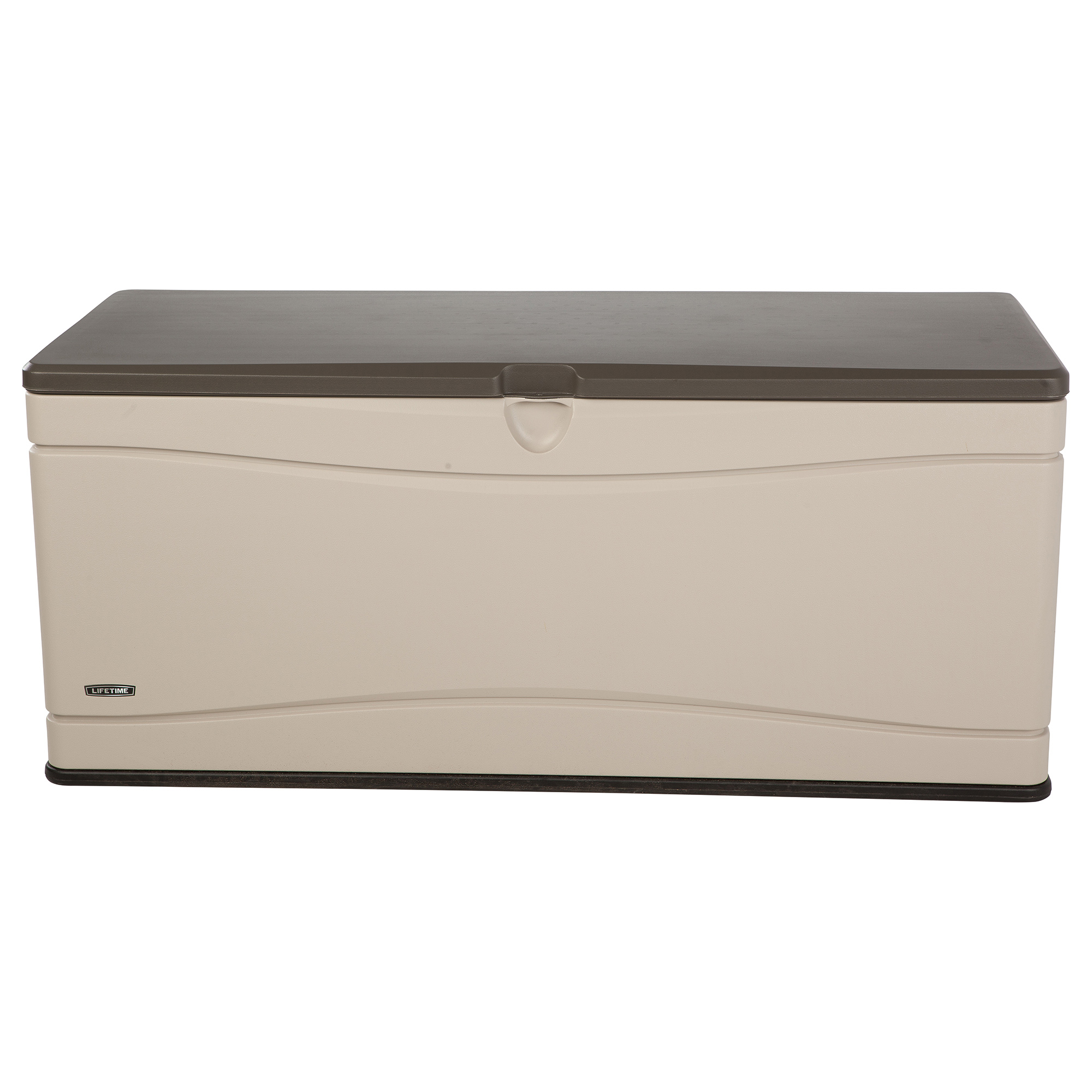 Lifetime 130 Gallon Outdoor Deck Storage Box Desert Sand intended for proportions 2000 X 2000