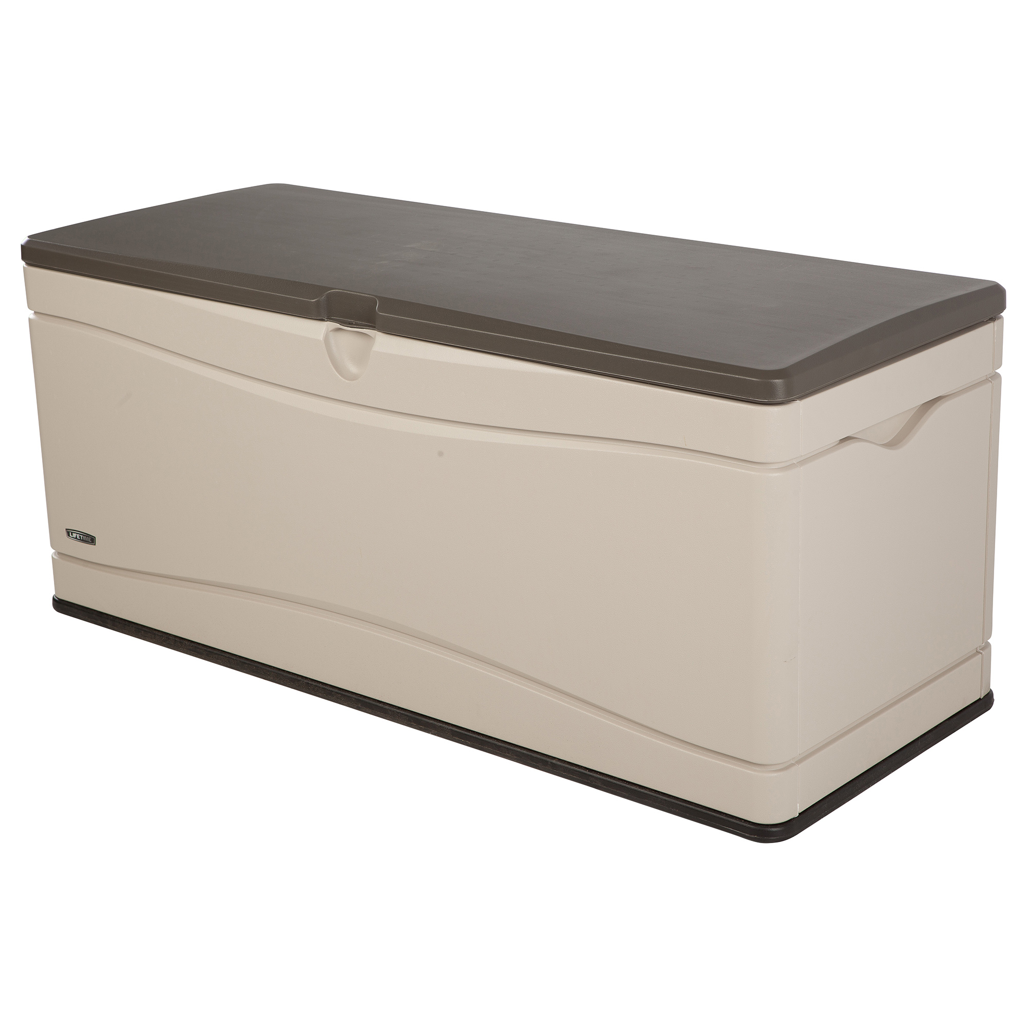 Lifetime 130 Gallon Outdoor Deck Storage Box Desert Sand Walmart intended for size 2000 X 2000