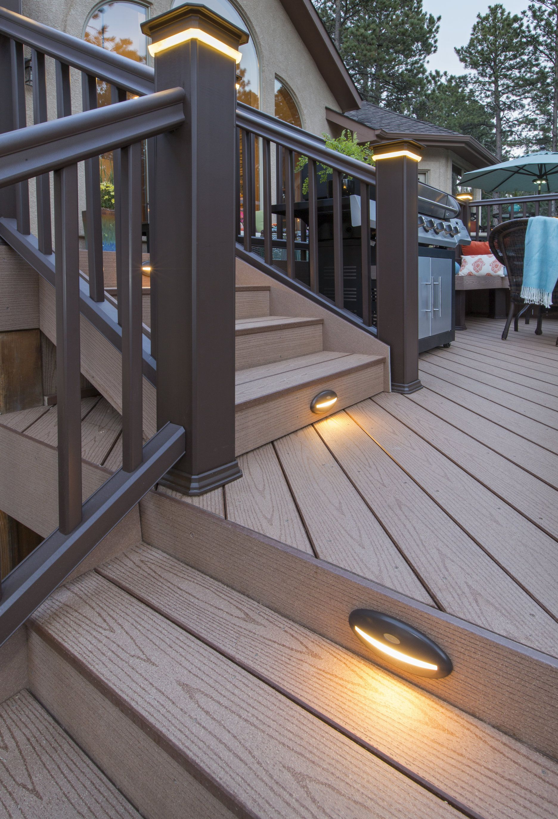 Light Your Way To Your Grill With Timbertech Post Cap Lights regarding proportions 1872 X 2750