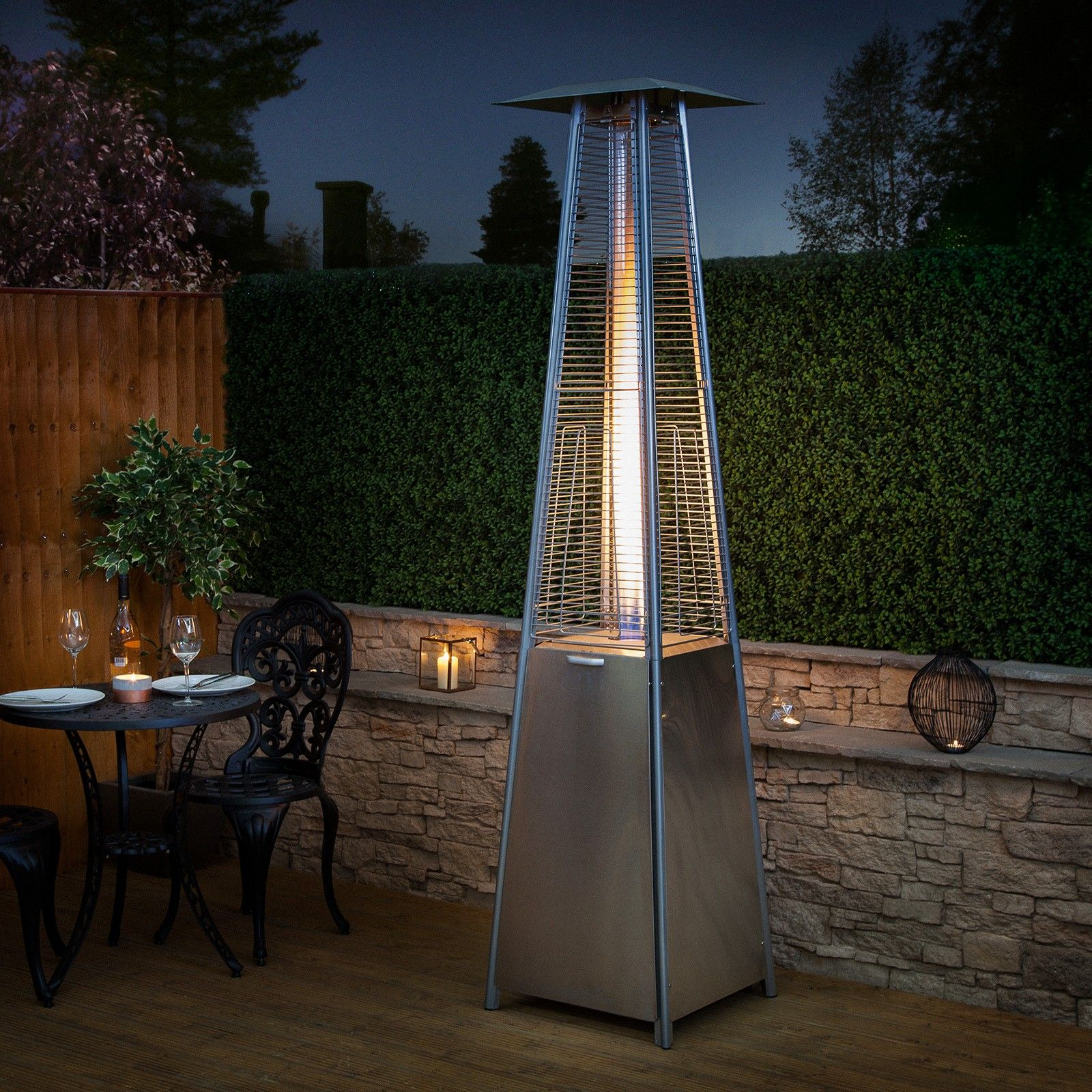 Living Flame Gas Patio Heater Outdoor Heat Lamp Patio regarding proportions 1600 X 1600