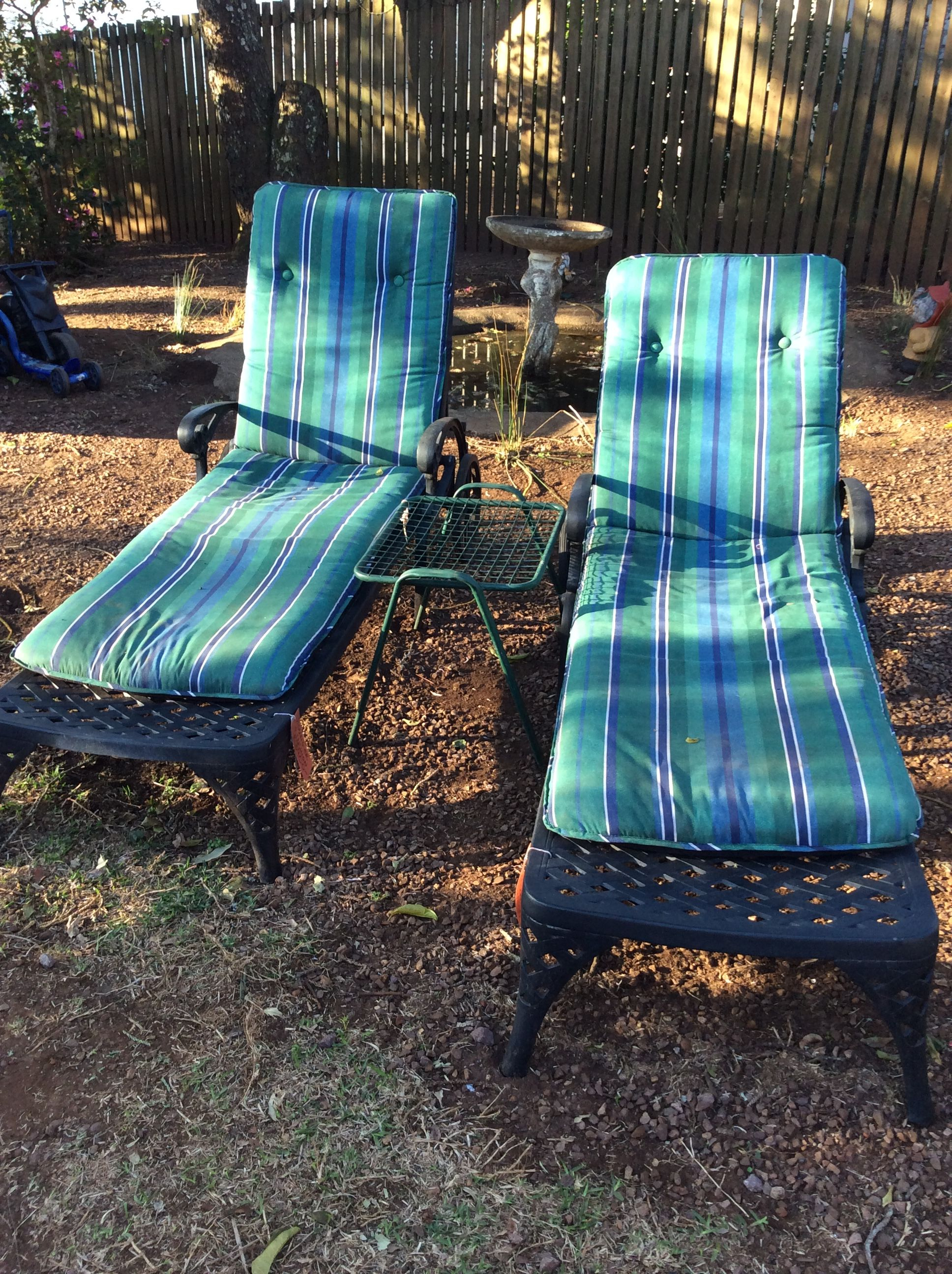 Lovley Worught Iron Relaxer Lounger Chairs R2999 Each throughout sizing 1936 X 2592