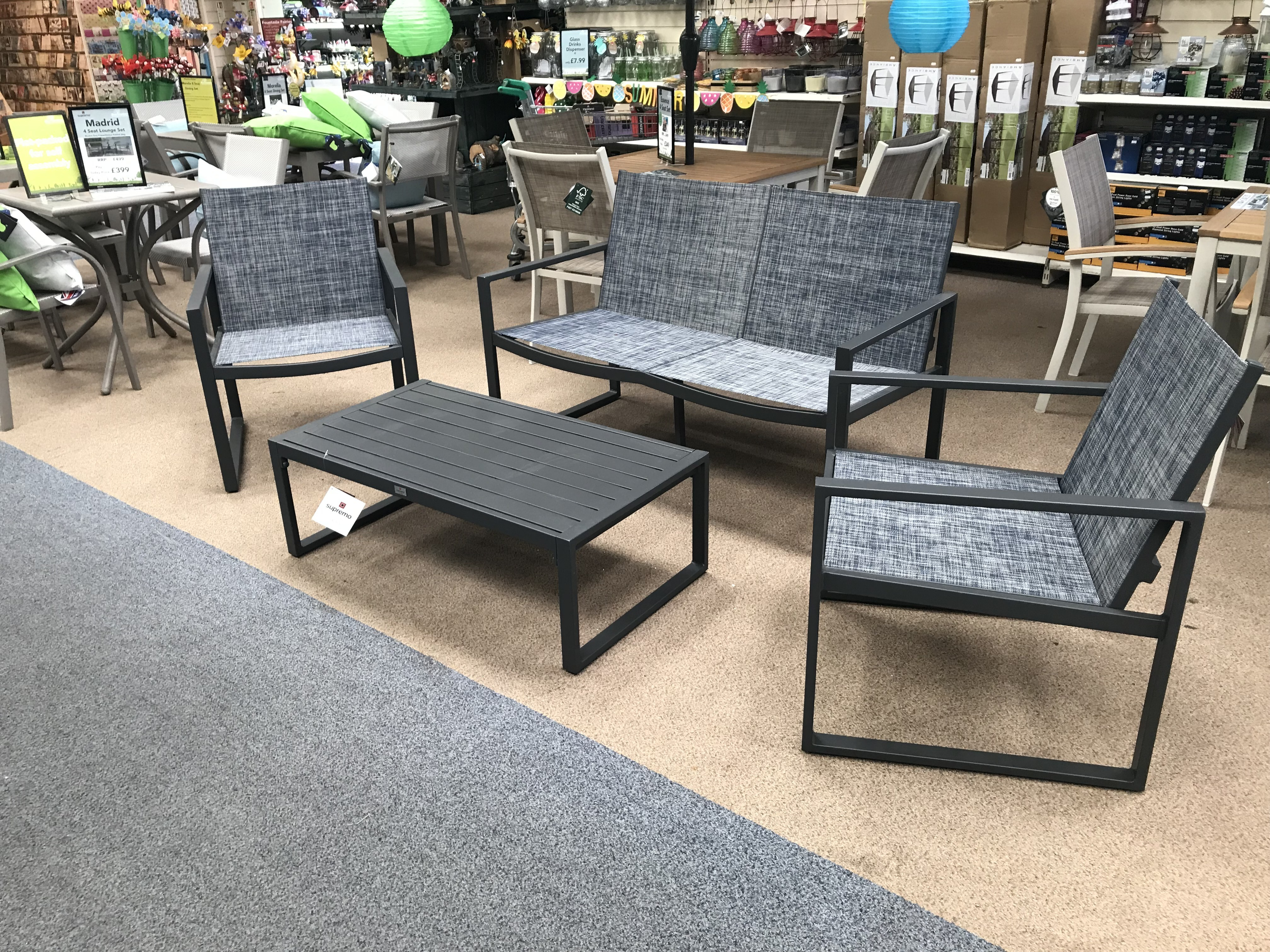 Madrid Aluminium Sling Lounge Set regarding measurements 4032 X 3024