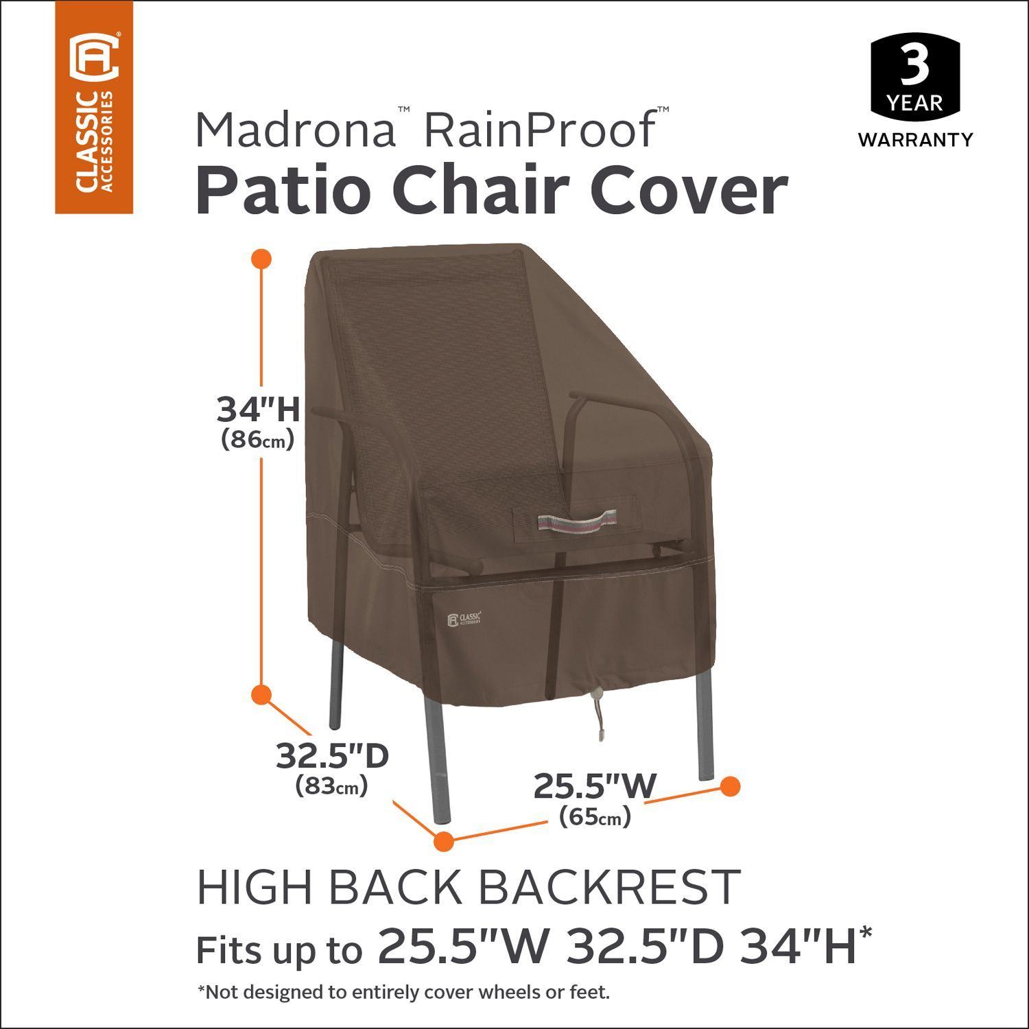 Madrona Rainproof High Back Patio Chair Cover Furniture throughout size 1500 X 1500