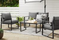 Mainstays Westwood Park Conversation Set 4 Piece Gray throughout proportions 3000 X 3000