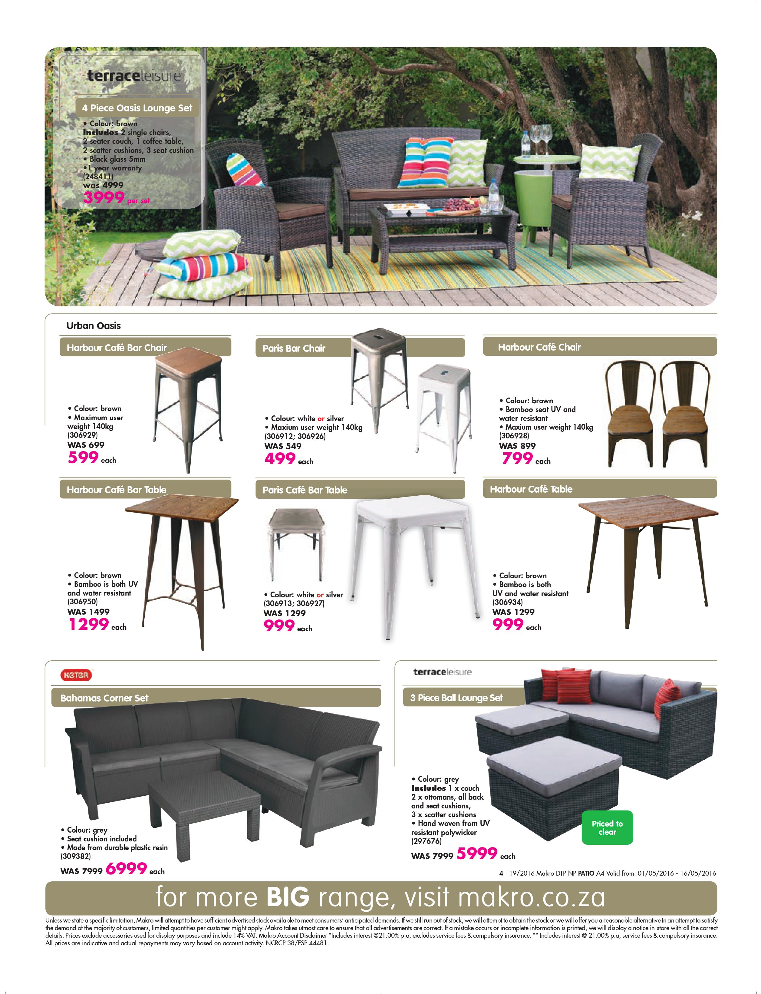 Makro Catalogue 1 May 16 May 2016 Patio Furniture for proportions 2514 X 3283