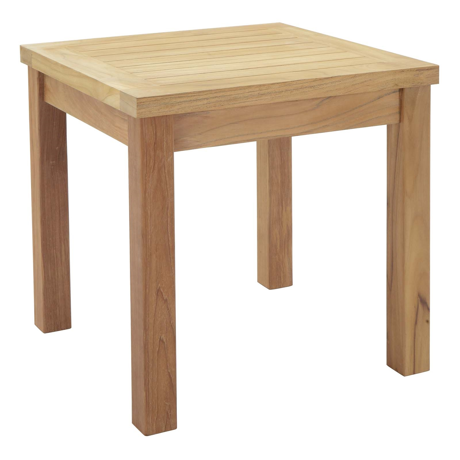 Marina Outdoor Patio Teak Side Table Contemporary Modern pertaining to dimensions 1600 X 1600