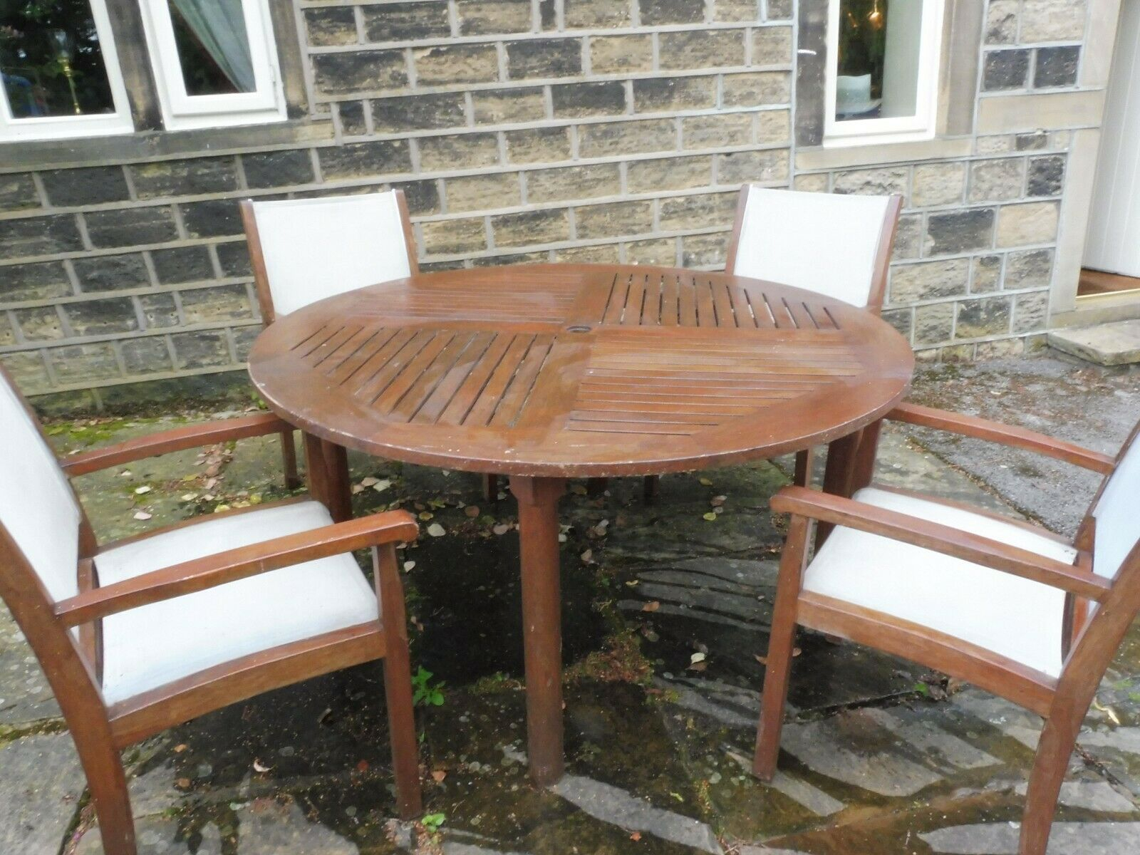 Marks And Spencer 5 Piece Hardwood Garden Dining Table And Chair Set throughout sizing 1600 X 1200