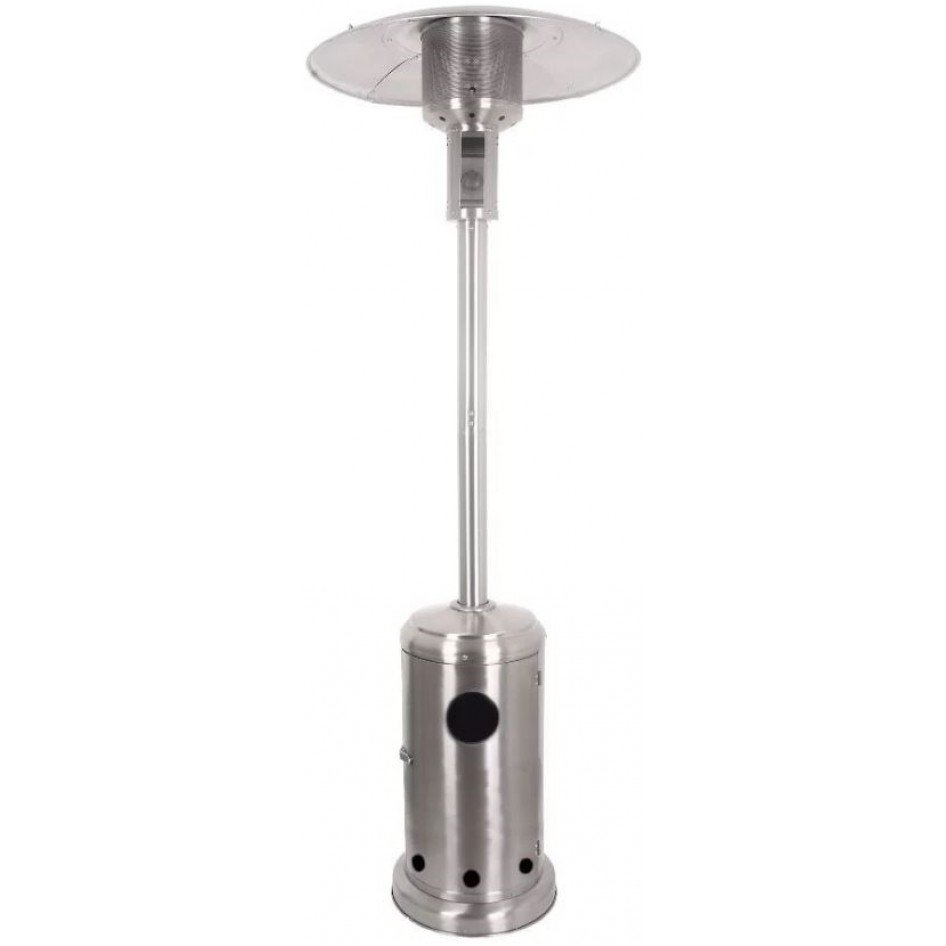 Megamaster Belgrade Patio Gas Heater Stainless Steel throughout measurements 946 X 946