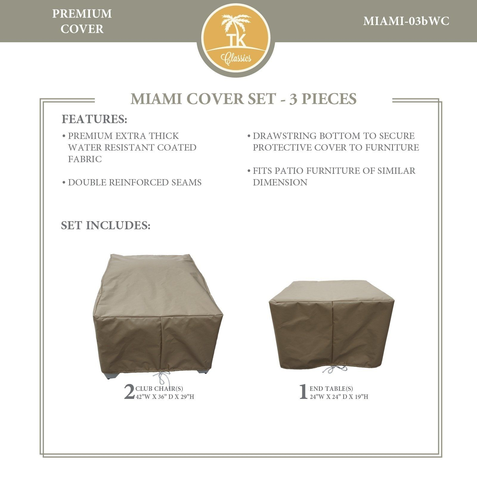 Miami 03b Protective Cover Set Tie Beige Tk Classics with regard to measurements 1600 X 1600