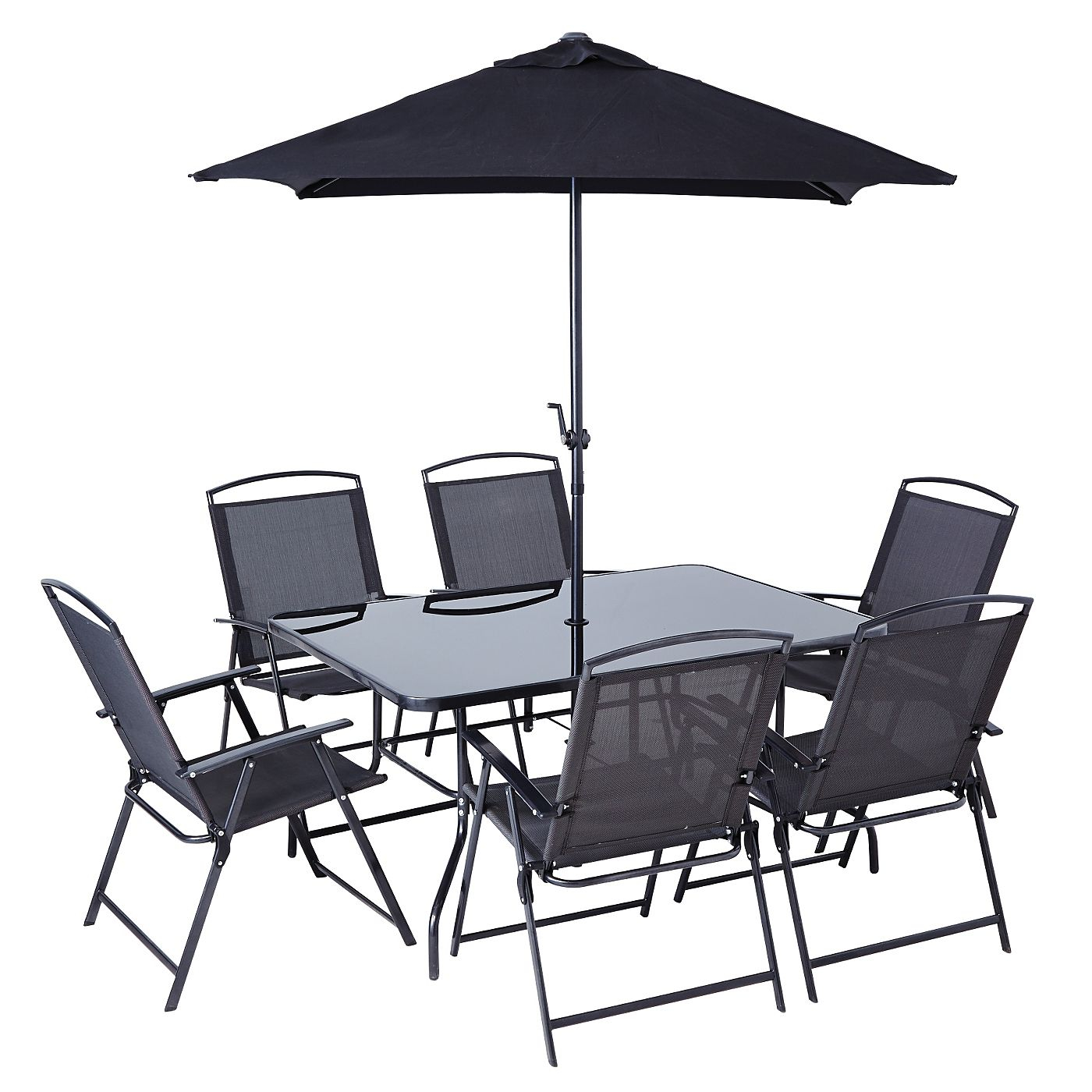 Miami Patio Set 8 Piece Garden Furniture Asda Direct pertaining to size 1400 X 1400