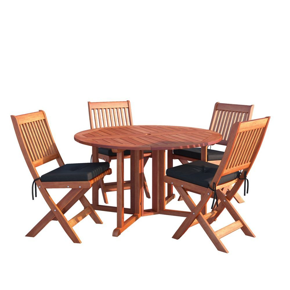 Miramar 5 Piece Hardwood Outdoor Folding Dining Set In inside size 1000 X 1000