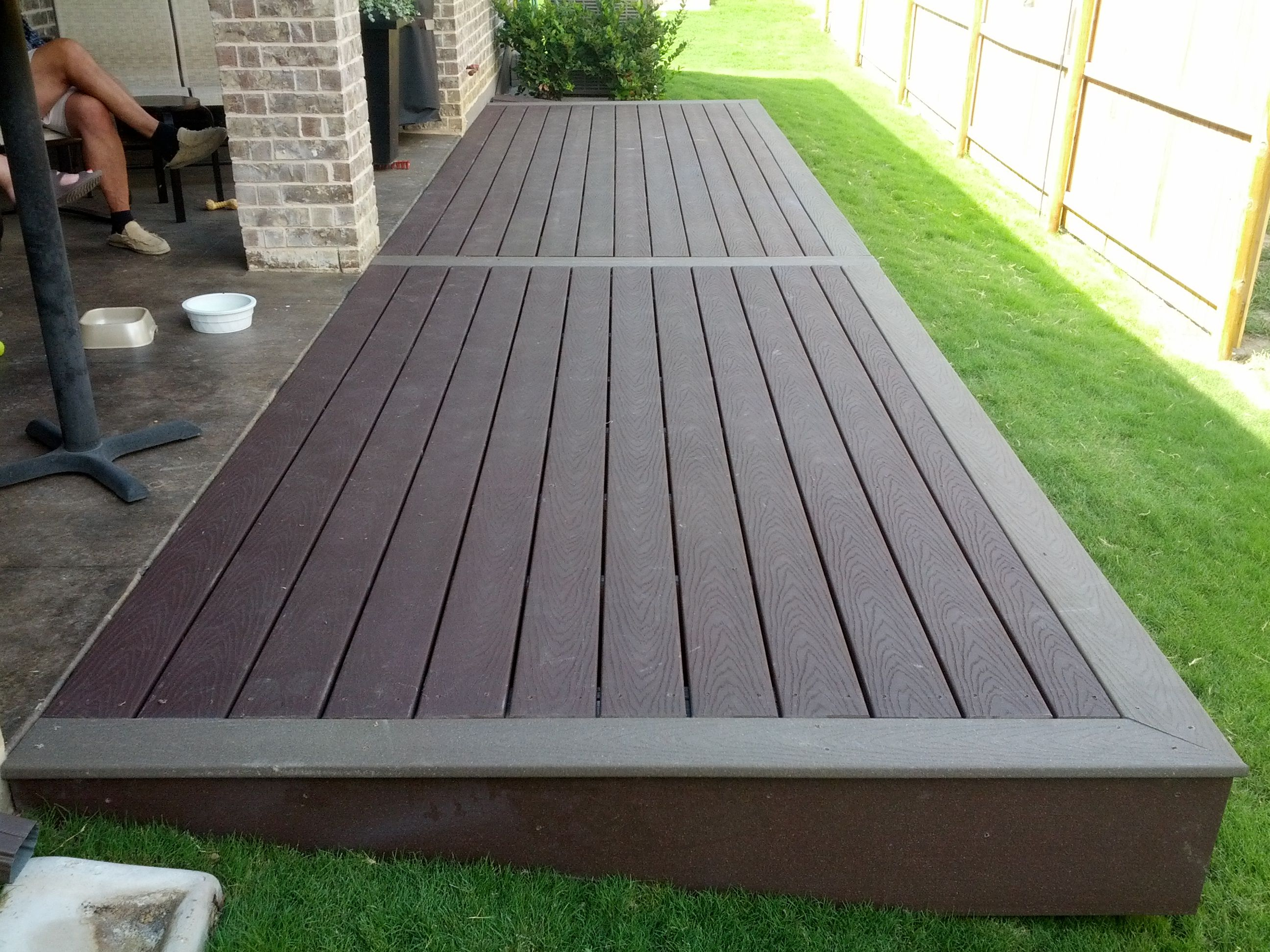 Multi Color Trex Deck Backyard Patio Concrete Patio for proportions 2592 X 1944