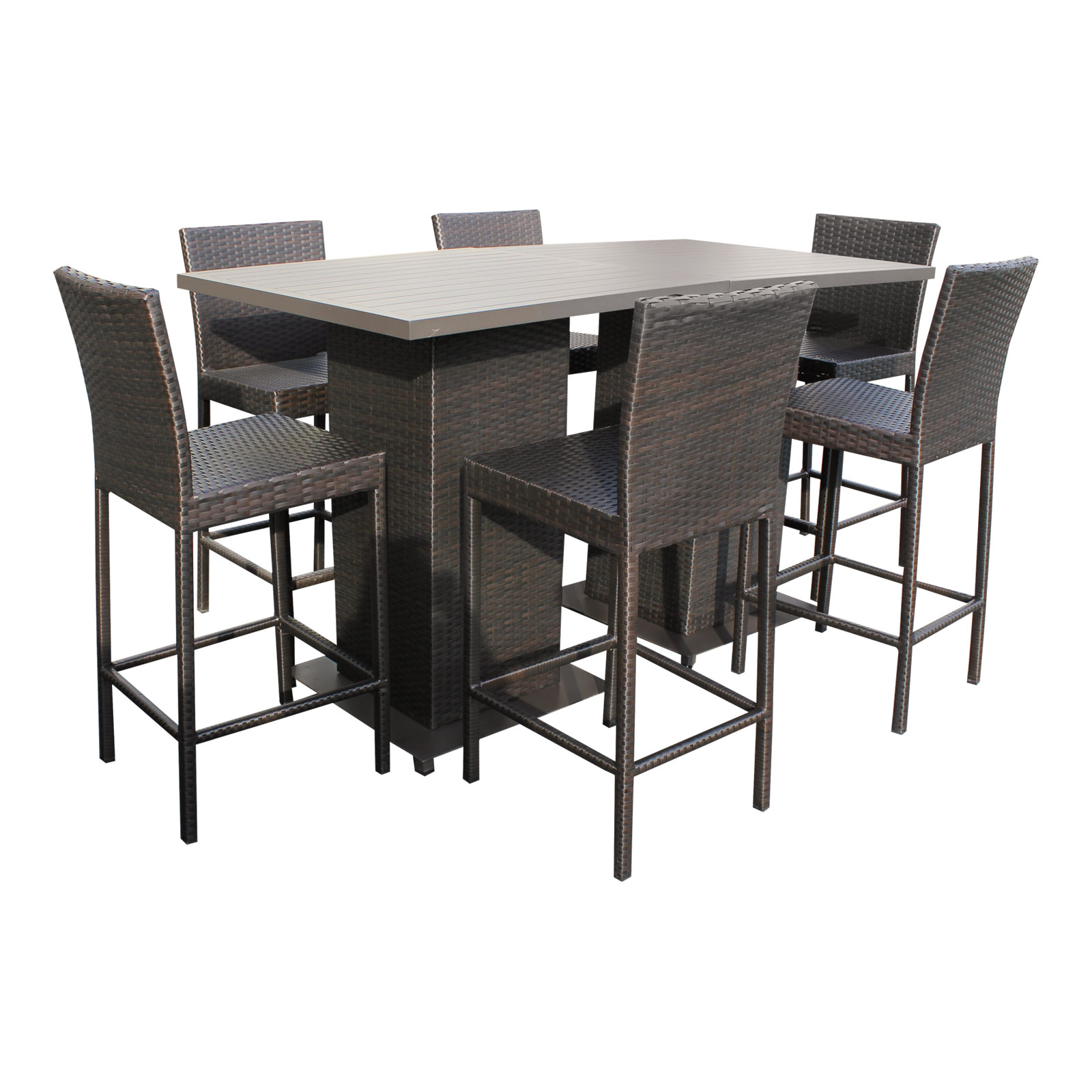 Napa Pub Table Set With Barstools 8 Piece Outdoor Wicker in dimensions 1600 X 1600