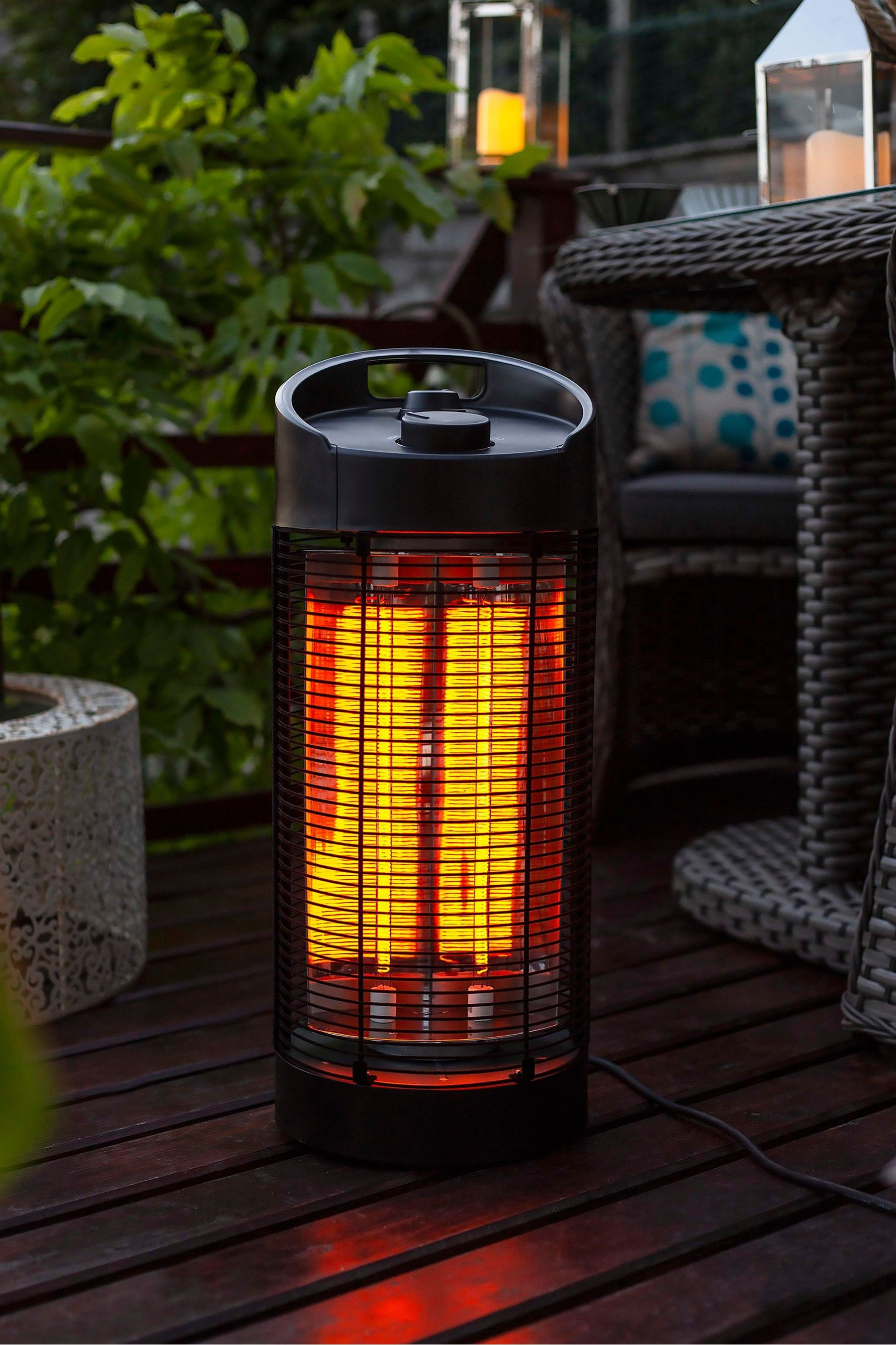 Nerva Revolving Electric Outdoor Table Heater La Hacienda with regard to measurements 1800 X 2700