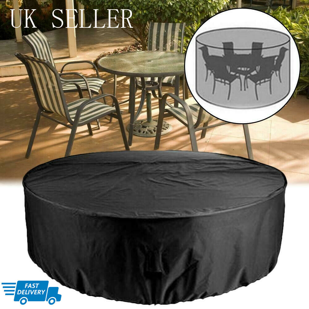 New Large Round Water Resistant Outdoor Furniture Cover Patio Rattan Table Cover inside dimensions 1000 X 1000