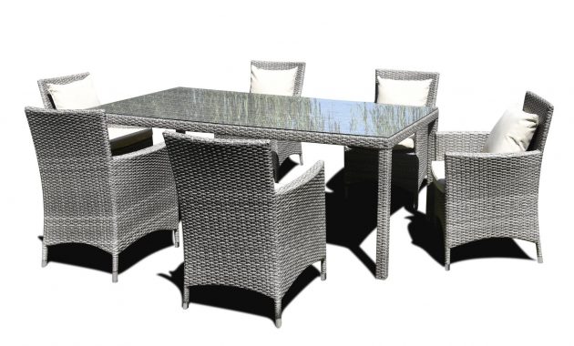 Oakville 7piece Outdoor Patio Rattan Wicker Dining Set Fully inside measurements 1966 X 1966