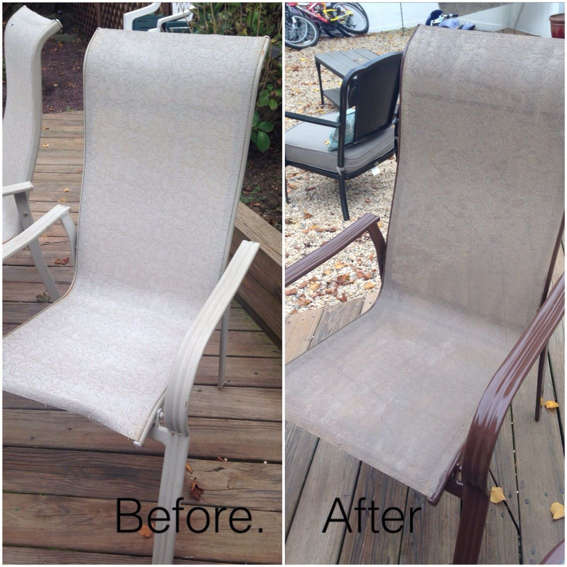 Old Patio Furniture No Problem Spray Paint Fabric pertaining to sizing 1136 X 1136