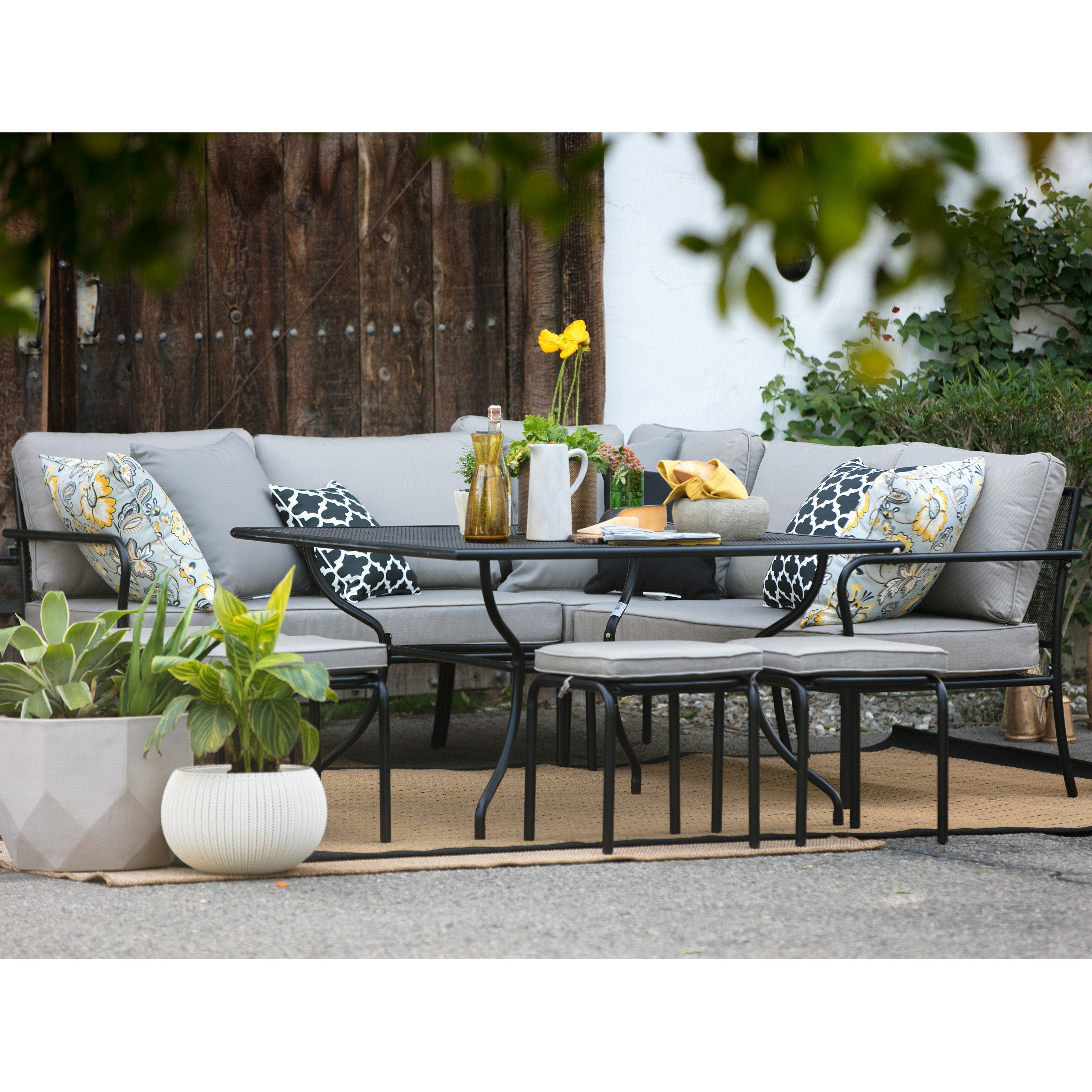 Outdoor Belham Living Parkville Metal Sofa Sectional Patio regarding measurements 3200 X 3200