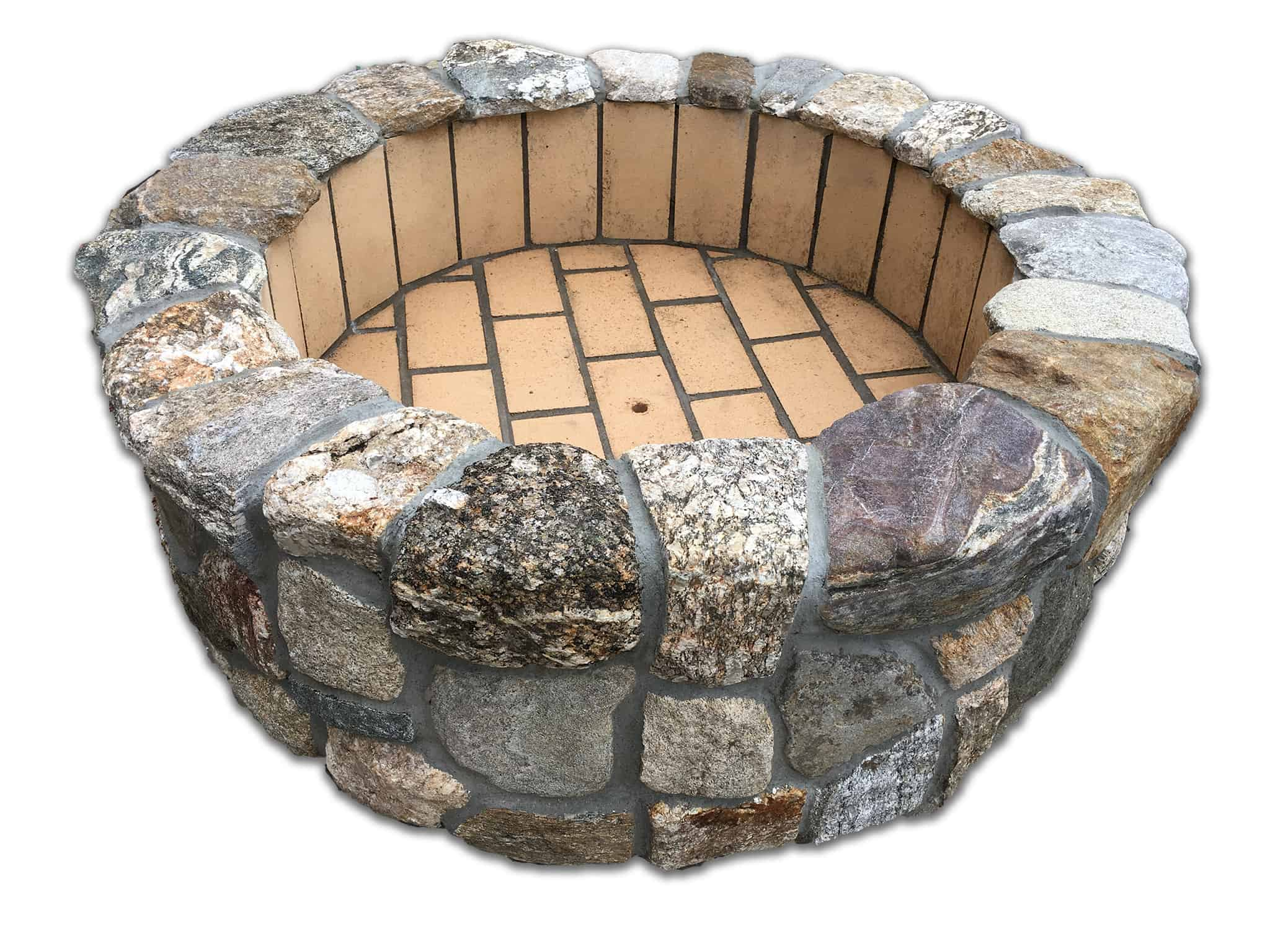 Outdoor Fire Pit Kit Short Round Boston Blend Stoneyard for proportions 2048 X 1536