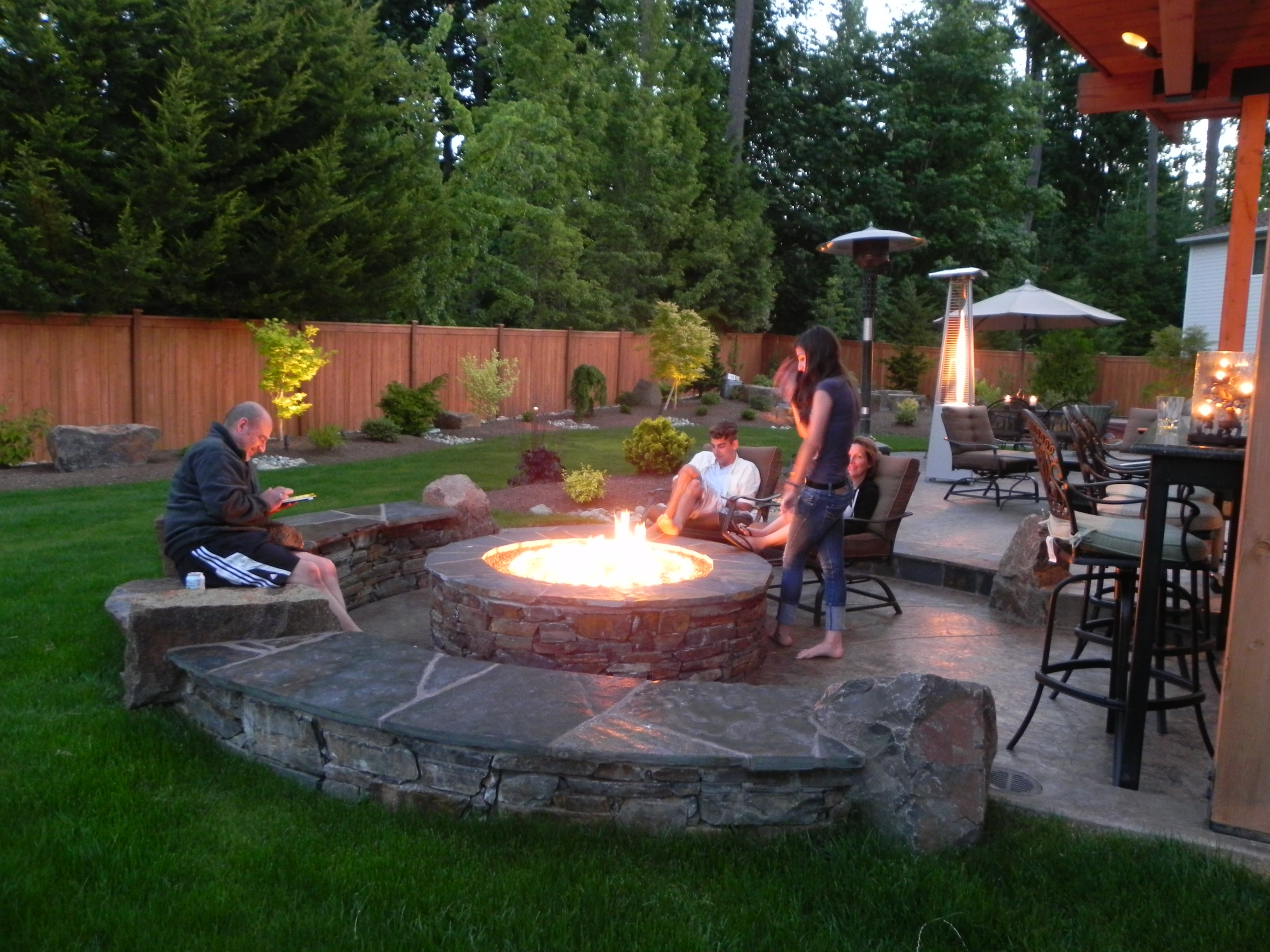 Outdoor Fire Pit Patio Ideas In Ground Backyard Landscaping intended for proportions 2592 X 1944