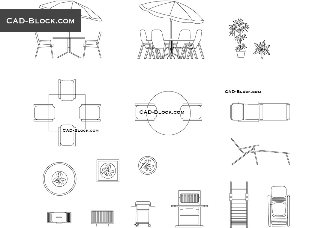 Outdoor Furniture Cad Blocks Free throughout proportions 1080 X 760