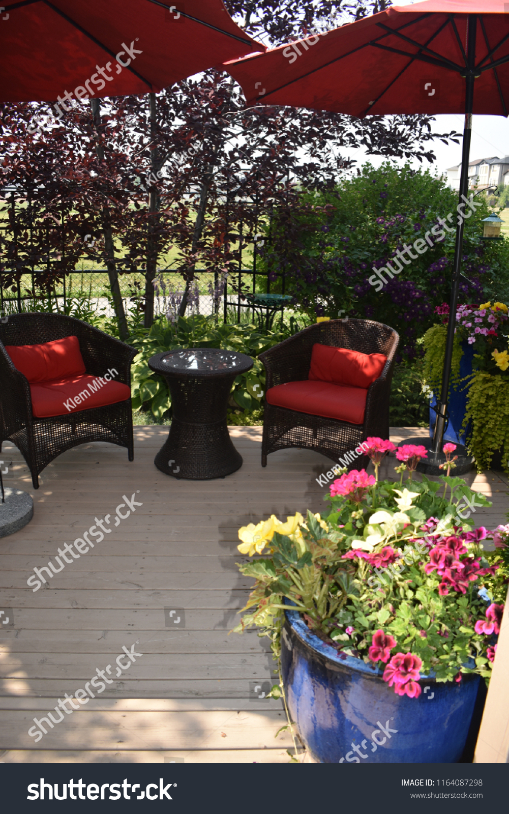 Outdoor Patio Furniture On Deck Summer Stock Photo Edit Now pertaining to proportions 1001 X 1600