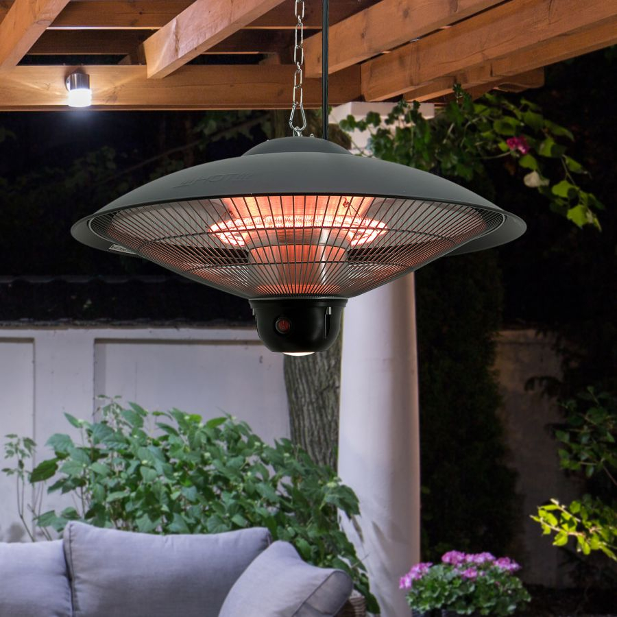 Outsunny Outdoor Indoor Remote Control Hanging Ceiling Electric Halogen Patio Heater Led pertaining to dimensions 900 X 900