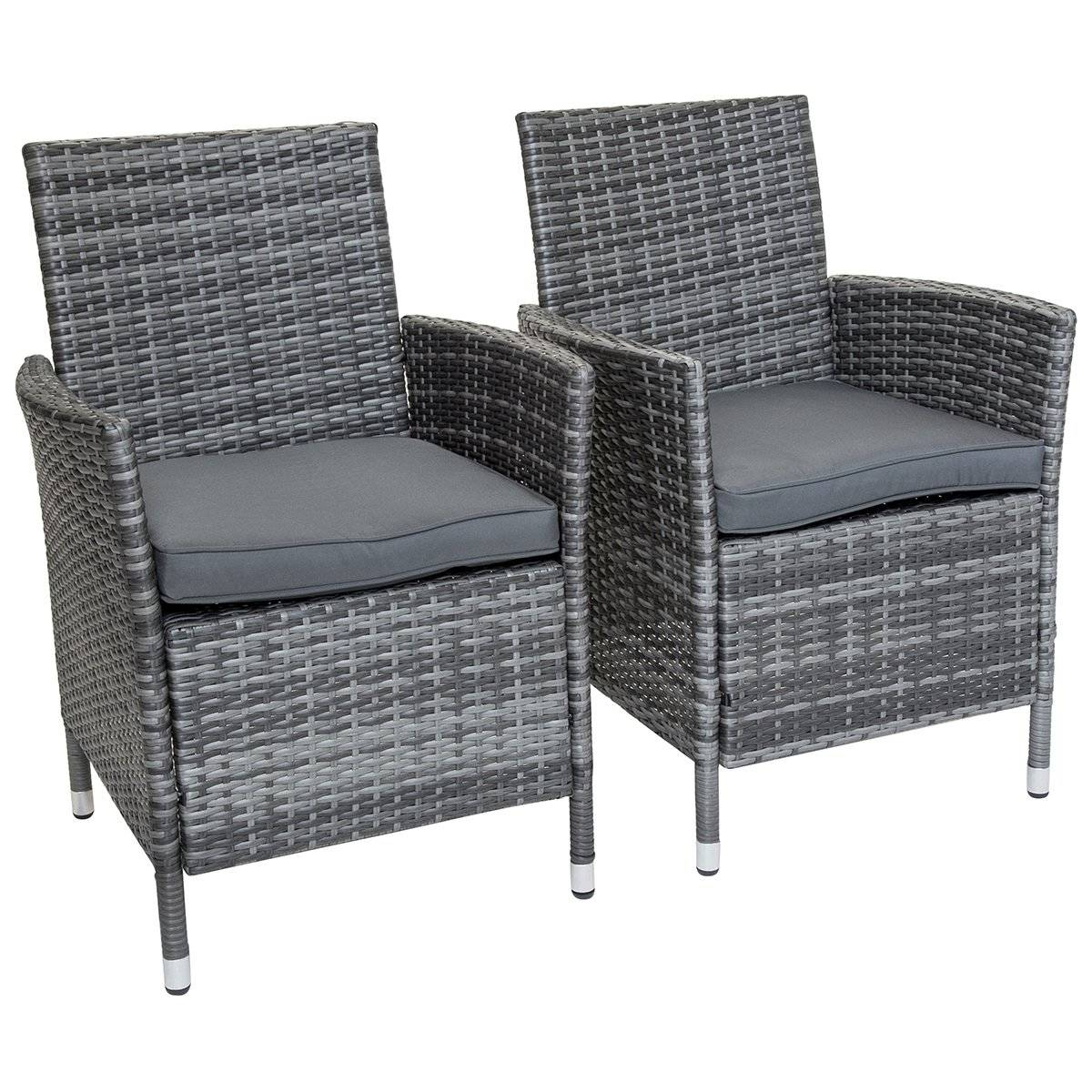 Pair Rattan Dining Chairs Grey Delightful Outdoor Furniture with measurements 1200 X 1200