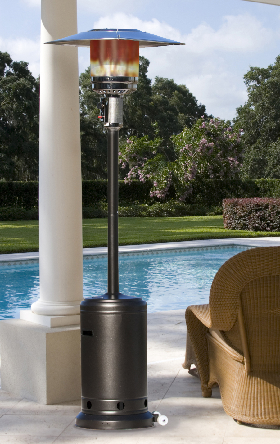 Paramount Full Size Mocha Propane Patio Heater Jr Home intended for proportions 902 X 1430