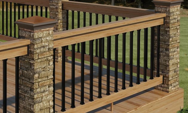 Patio Deck Kit With Handrail 8x8ft There Are A Great Deal throughout proportions 1500 X 1216