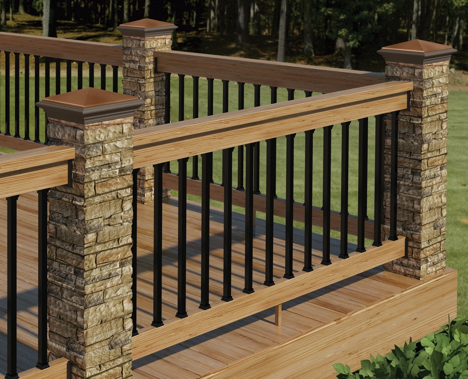 Patio Deck Kit With Handrail 8x8ft There Are A Great Deal throughout proportions 1500 X 1216
