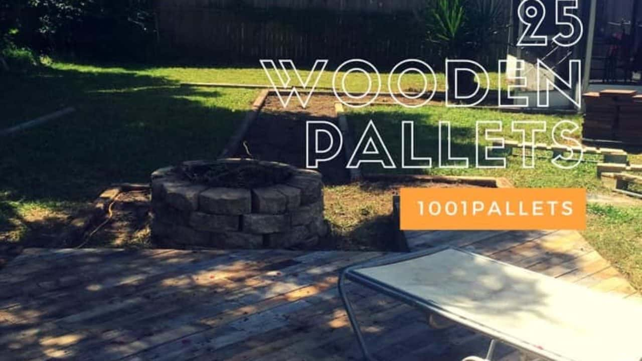 Patio Deck Out Of 25 Wooden Pallets 1001 Pallets with regard to dimensions 1280 X 720