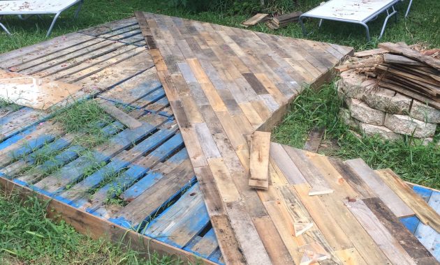 Patio Deck Out Of 25 Wooden Pallets Diy Patio Pallet for measurements 2448 X 3264