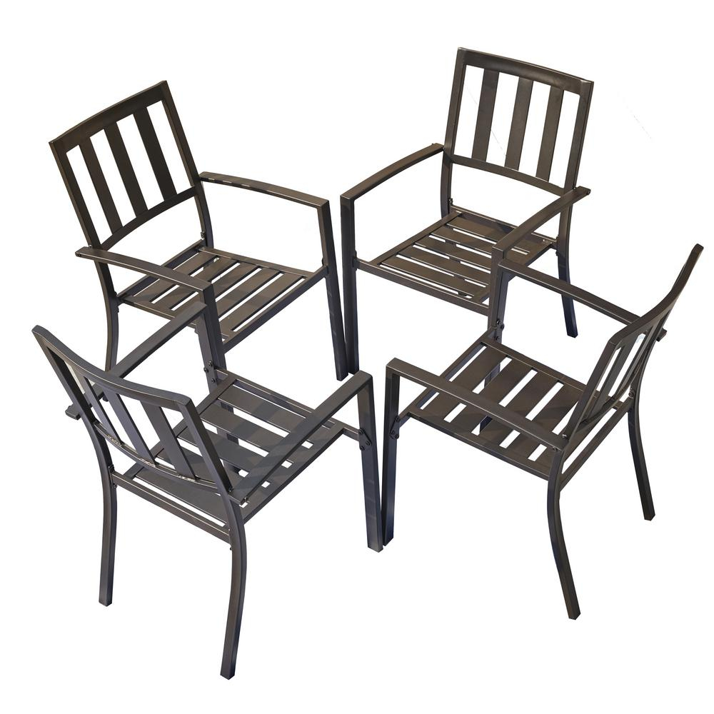 Patio Festival Metal Outdoor Dining Chair 4 Set intended for proportions 1000 X 1000