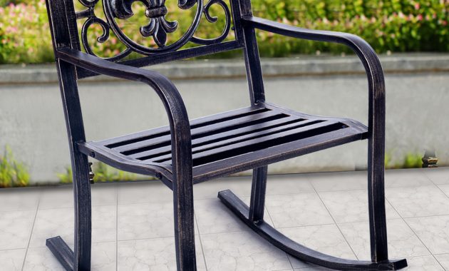 Patio Lawn Garden Outdoor Patio Iron Scroll Rocker Chair in sizing 1200 X 1200