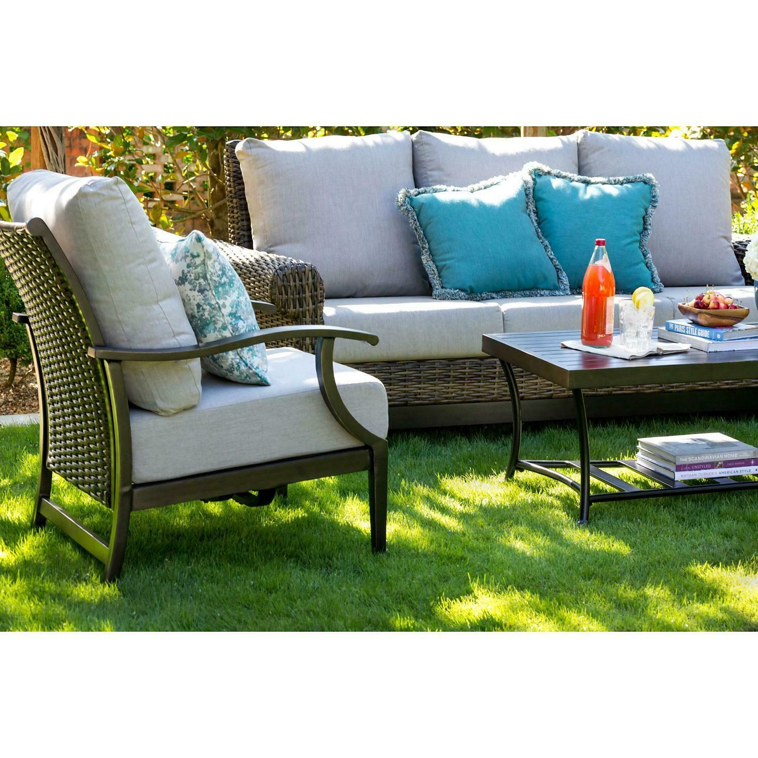 Patio Set Members Mark Peyton 4pc Seating Set Coffee Table Seating Chairs Sofa pertaining to measurements 1500 X 1500