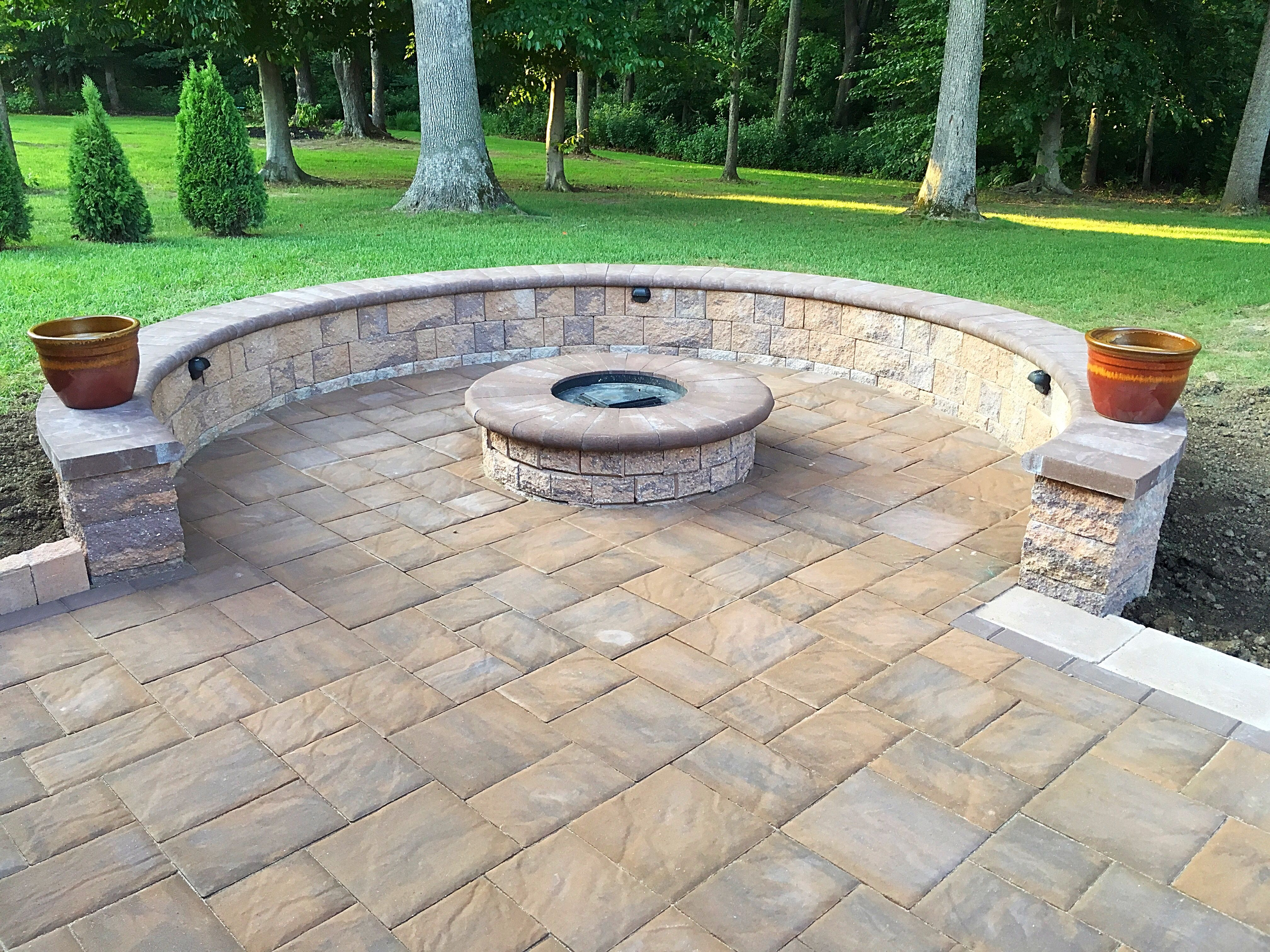 Paver Patio Ep Henry Patio Fire Pit Sitting Wall intended for proportions 4032 X 3024