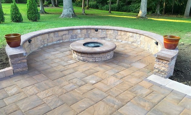 Paver Patio Ep Henry Patio Fire Pit Sitting Wall intended for proportions 4032 X 3024