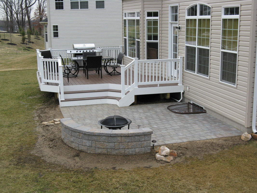 Paver Patio With Deck Patterns Designs Home Elements And regarding sizing 1066 X 800